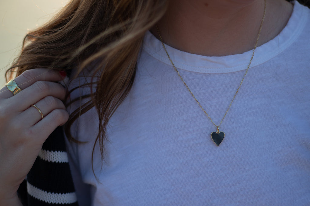 Lover Necklace - Charcoal Grey
