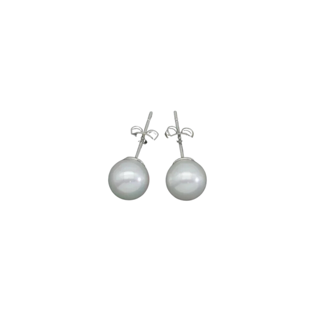 Sonny Pearl Studs - Silver