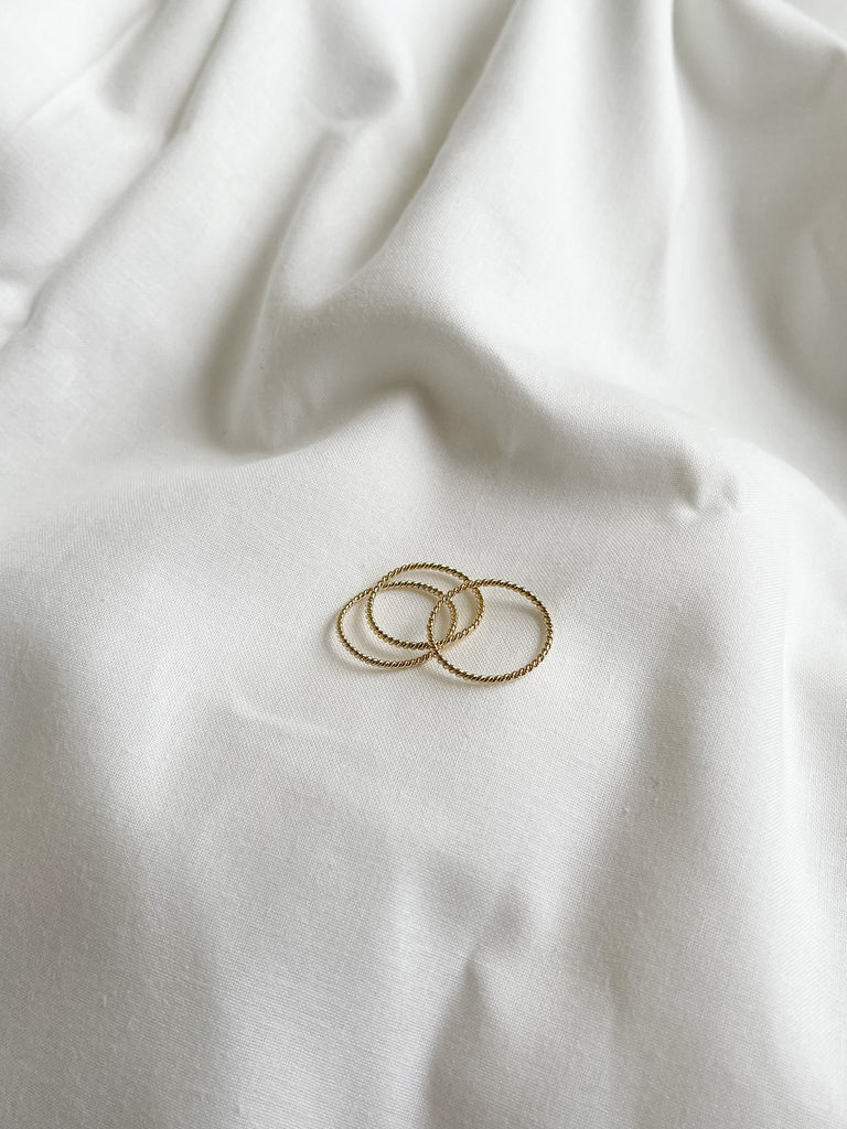 Gold Twisted Stacking Ring